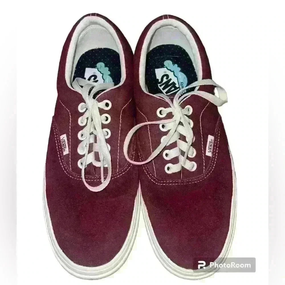 Maroon suede vans
